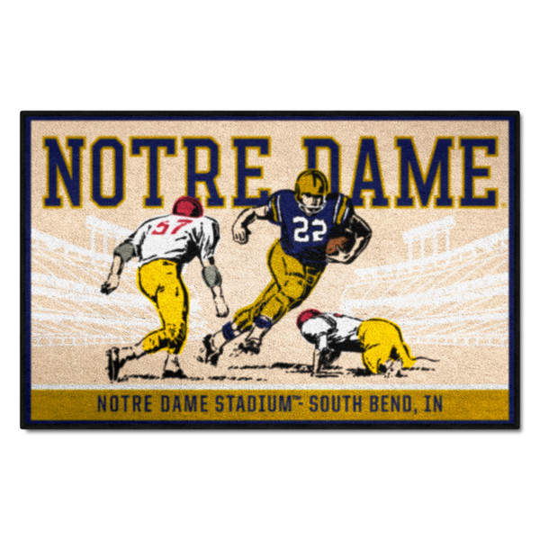 Notre Dame - Notre Dame Fighting Irish Starter Mat - Ticket Notre Dame Wordmark Tan