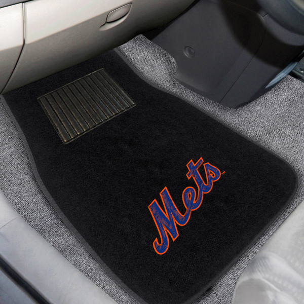 MLB - New York Mets 2-pc Embroidered Car Mat Set 17"x25.5"