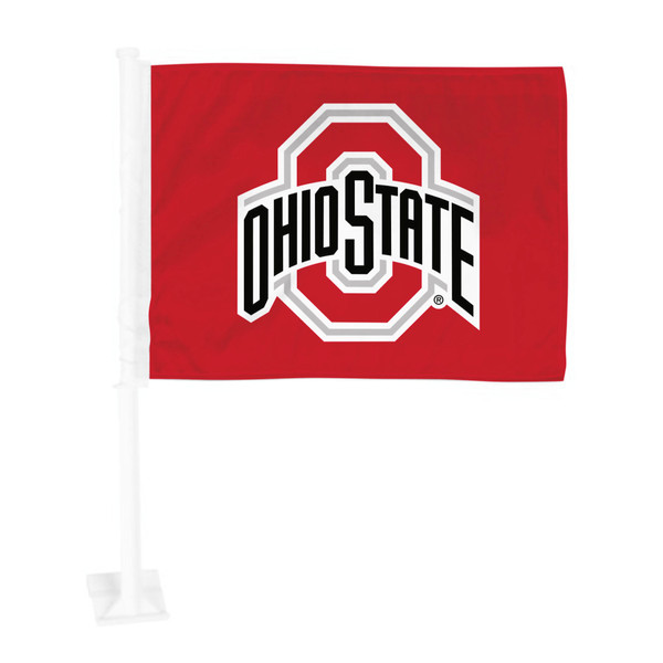 Ohio State University - Ohio State Buckeyes Car Flag "O and Ohio State" Logo Red