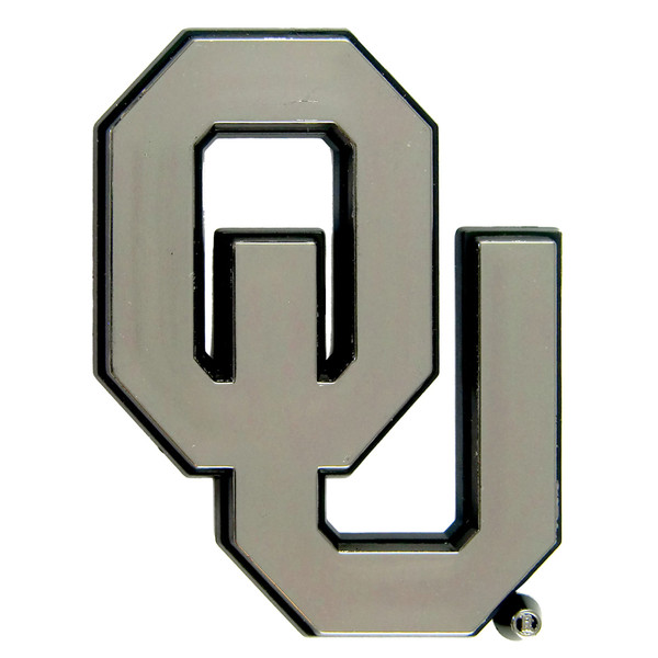 University of Oklahoma - Oklahoma Sooners Molded Chrome Emblem OU Primary Logo Chrome