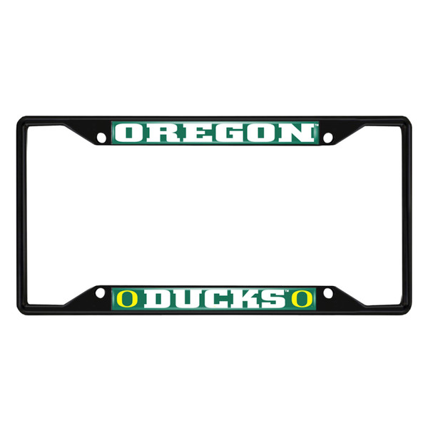 University of Oregon - Oregon Ducks License Plate Frame - Black O Primary Logo and Wordmark Green