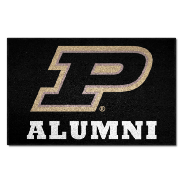 Purdue University - Purdue Boilermakers Starter Mat - Alumni P Primary Logo Black