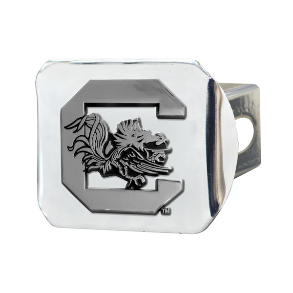 University of South Carolina - South Carolina Gamecocks Hitch Cover - Chrome Gamecock G Primary Logo Chrome