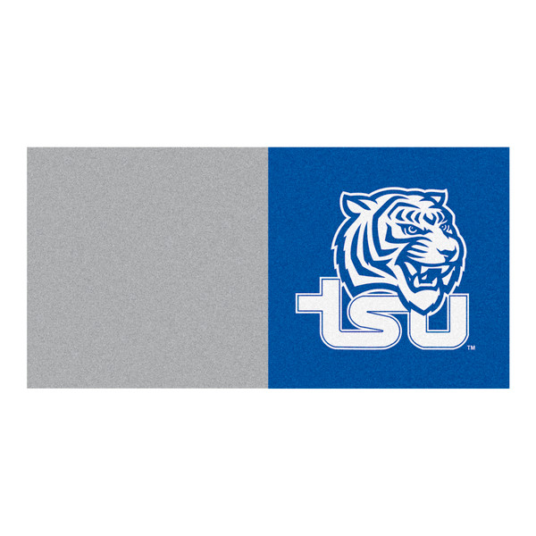 Tennessee State University - Tennessee State Tigers Team Carpet Tiles "Tiger & TSU" Logo Blue