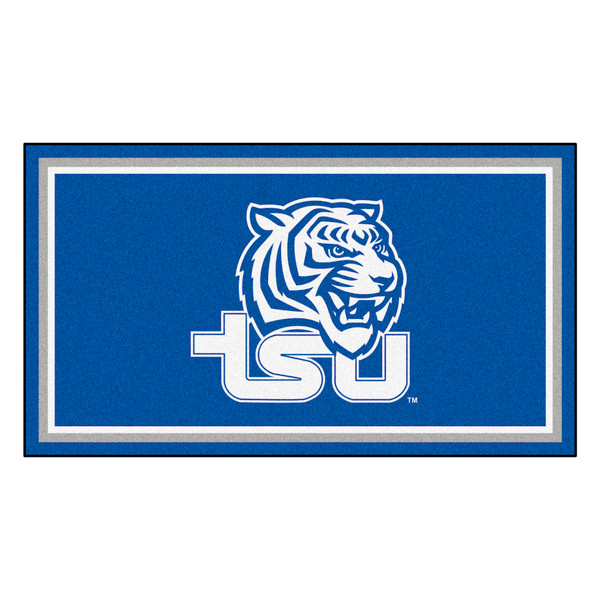 Tennessee State University - Tennessee State Tigers 3x5 Rug "Tiger & TSU" Logo Blue