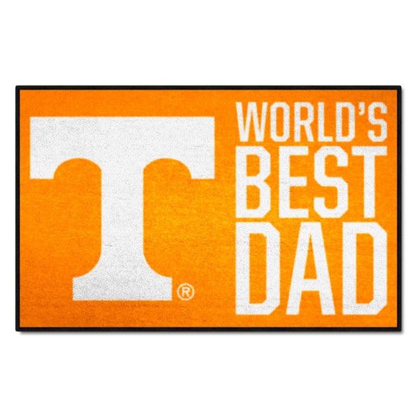 University of Tennessee - Tennessee Volunteers Starter Mat - World's Best Dad Power T Primary Logo Orange