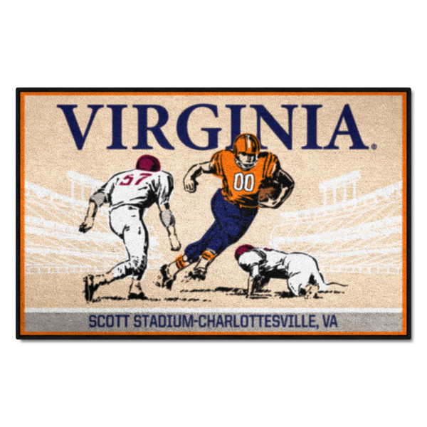 University of Virginia - Virginia Cavaliers Starter Mat - Ticket Virginia Wordmark Tan