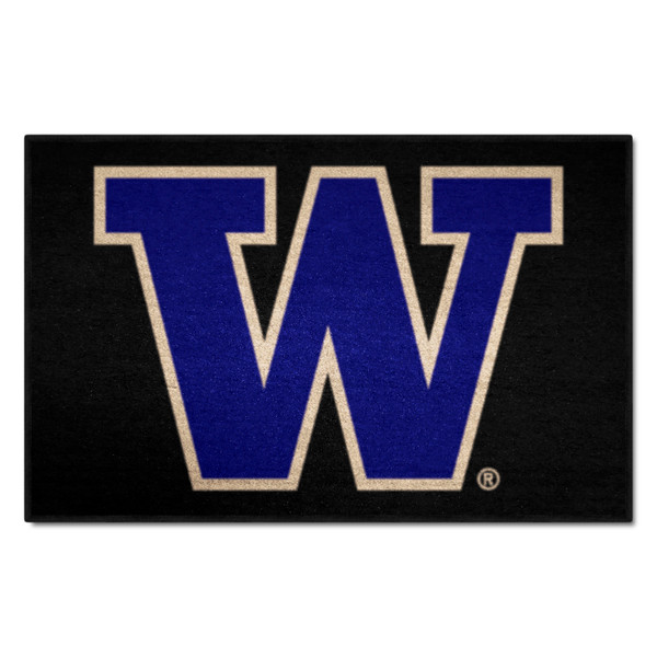 University of Washington - Washington Huskies Starter Mat W Primary Logo Black
