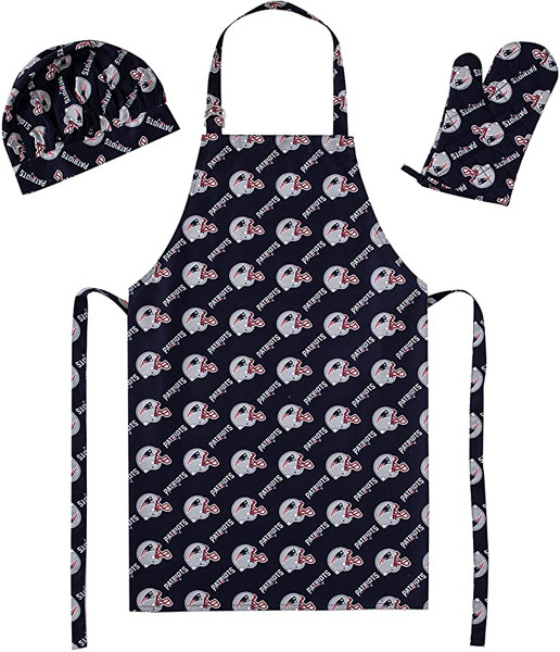 New England Patriots Apron, Oven Mitt, And Chef Hat