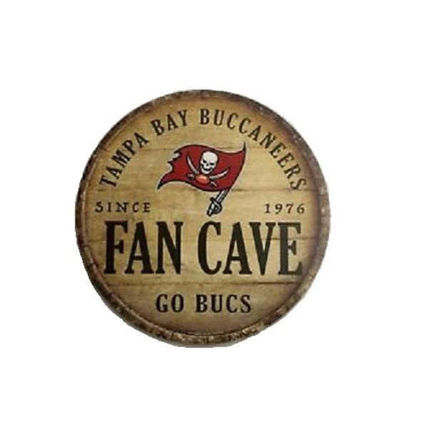 Tampa Bay Buccaneers Round 14" Round Fan Cave Sign