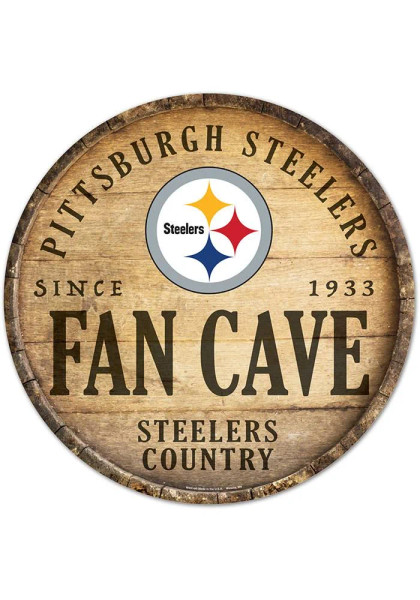 Pittsburgh Steelers Round 14" Round Fan Cave Sign