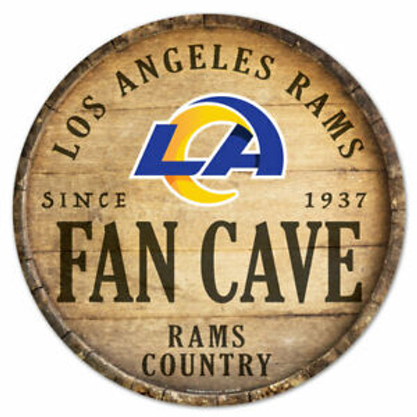 Los Angeles Rams Round 14" Round Fan Cave Sign