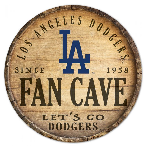 Los Angeles Dodgers Round 14" Round Fan Cave Sign