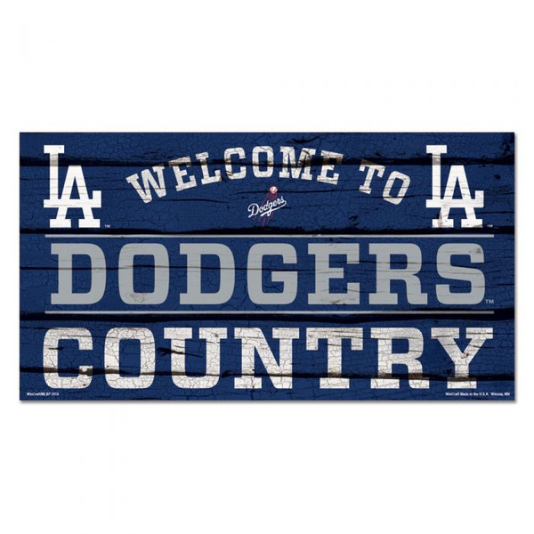 Los Angeles Dodgers Welcome Wood Sign 13"x24" 1/4" thick