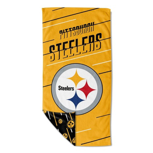 Pittsburgh Steelers Splitter Beach Towel with Mesh Bag