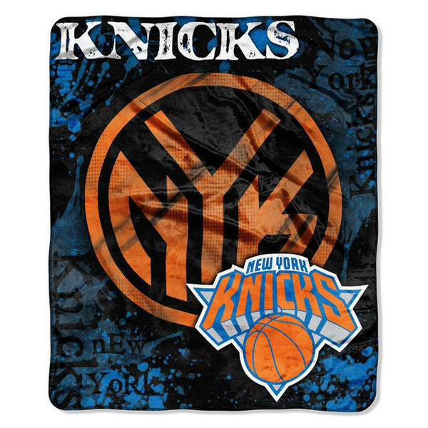 New York Knicks Blanket 50x60 Raschel Drop Down Design Special Order