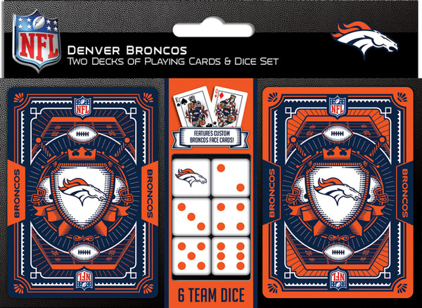 Denver Broncos Playing Cards and Dice Set