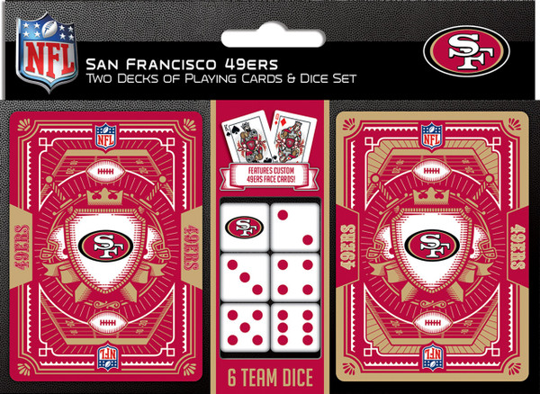 San Francisco 49ers Playing Cards and Dice Set