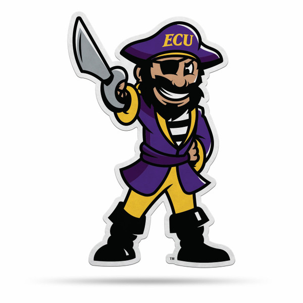 East Carolina Pirates Pennant Shape Cut Mascot Design