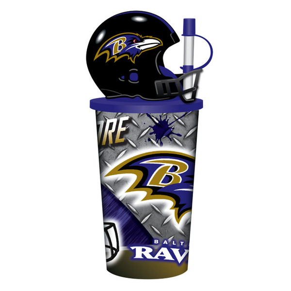 Baltimore Ravens Helmet Cup 32oz Plastic with Straw