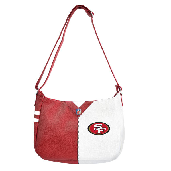 Officially Licensed NFL San Francisco 49ers Pebble Split Hobo Bag