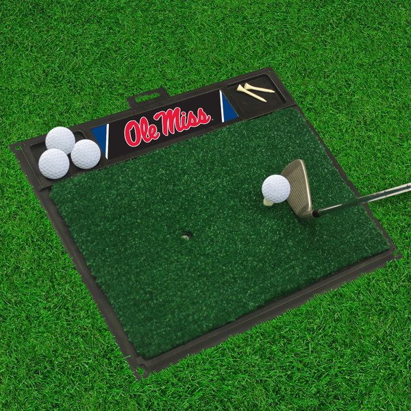 University of Mississippi (Ole Miss) Golf Hitting Mat 20" x 17"