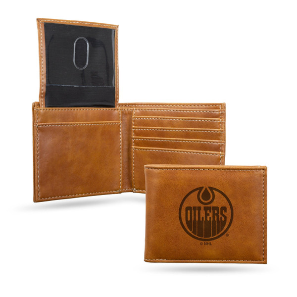 Edmonton Oilers Wallet Billfold Laser Engraved