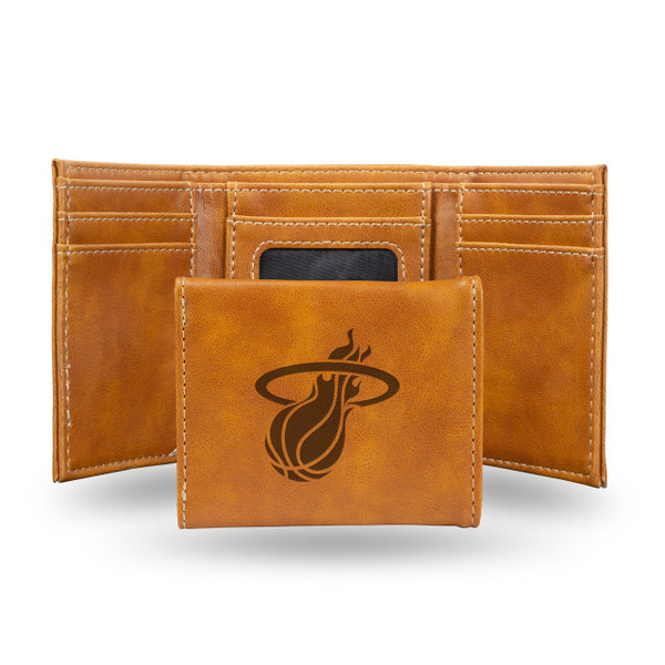 Miami Heat Wallet Trifold Laser Engraved