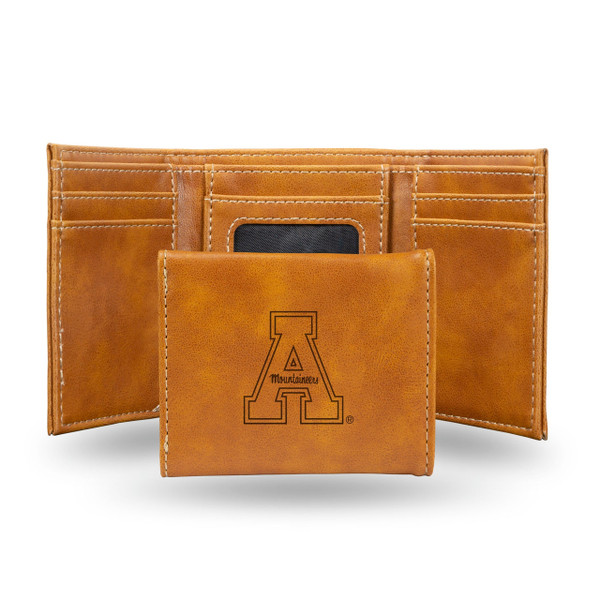 Appalachian State Mountaineers Wallet Trifold Laser Engraved