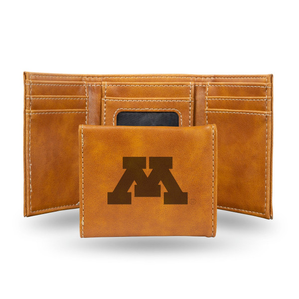 Minnesota Golden Gophers Wallet Trifold Laser Engraved