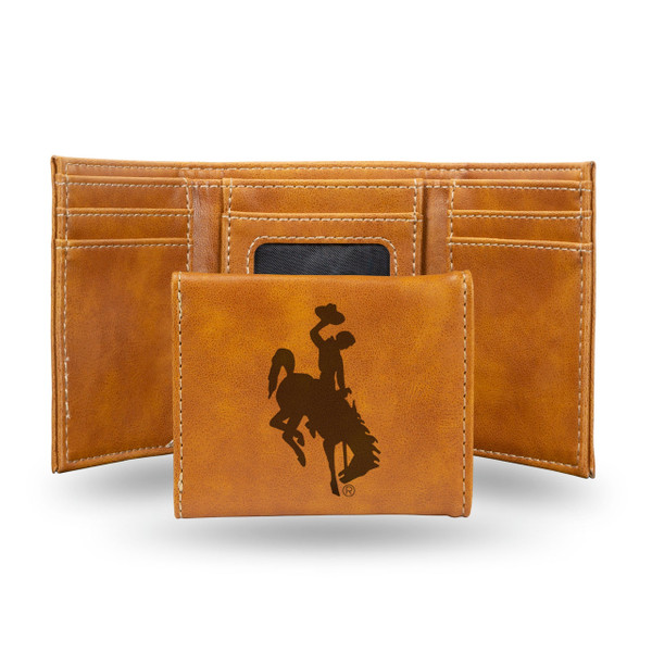 Wyoming Cowboys Wallet Trifold Laser Engraved