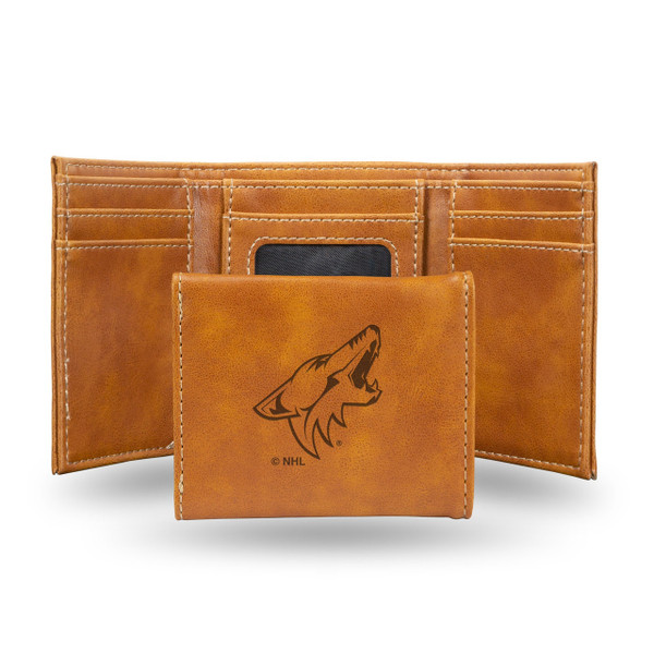 Arizona Coyotes Wallet Trifold Laser Engraved