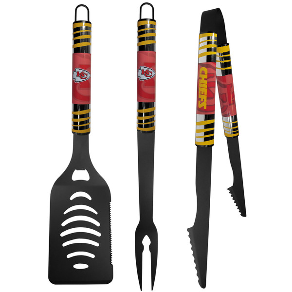 Kansas City Chiefs 3 pc Black Tailgater BBQ Set