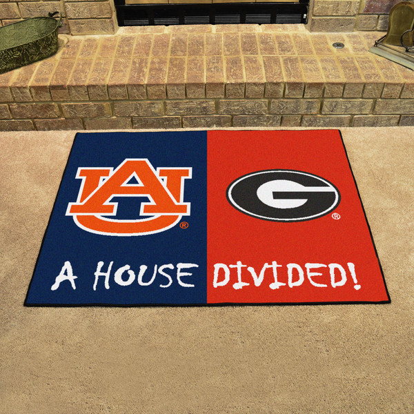 House Divided - Auburn / Georgia House Divided Mat 33.75"x42.5"