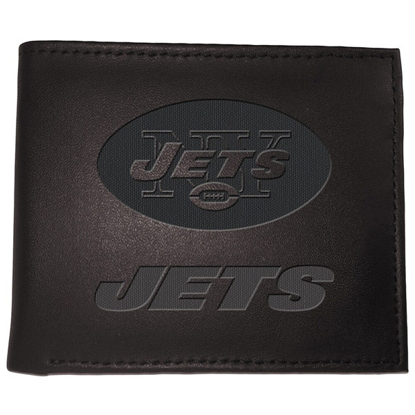 New York Jets Leather Blackout Bi-fold Wallet