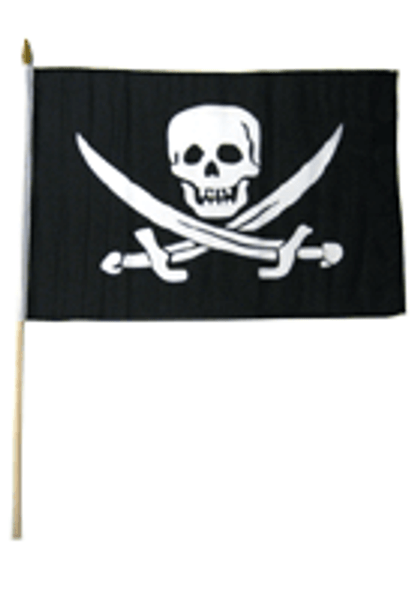 Jack Rackham Pirate 12x18in Stick Flag