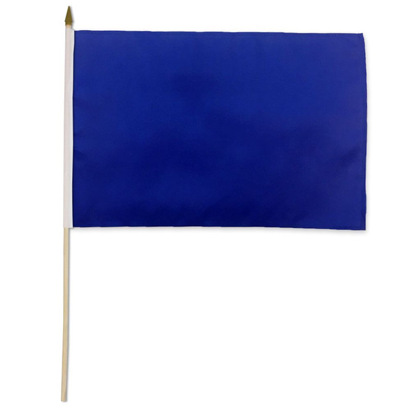 Royal Blue Solid Color 12x18in Stick Flag