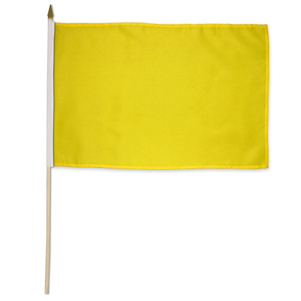 Yellow Solid Color 12x18in Stick Flag