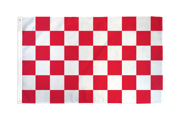 Red & White Checkered Flag 2x3ft Poly