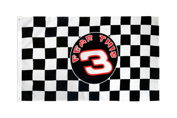 #3 Checkered Flag 3x5ft Poly