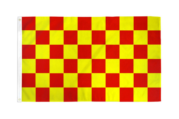 Red & Yellow Checkered Flag 3x5ft Poly