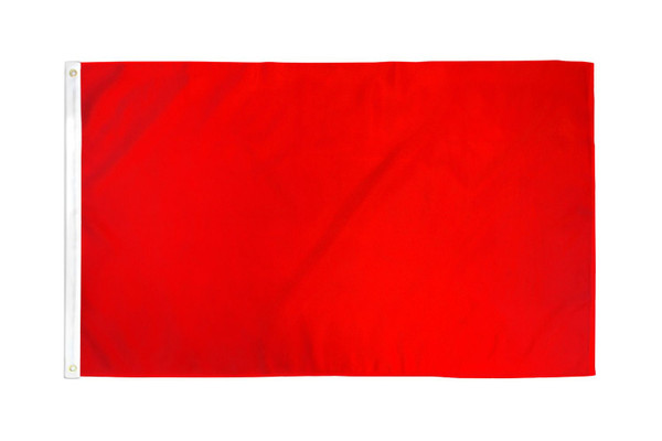 Red Solid Color Flag 3x5ft Poly
