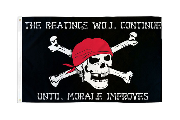 Pirate Morale Flag 3x5ft Poly