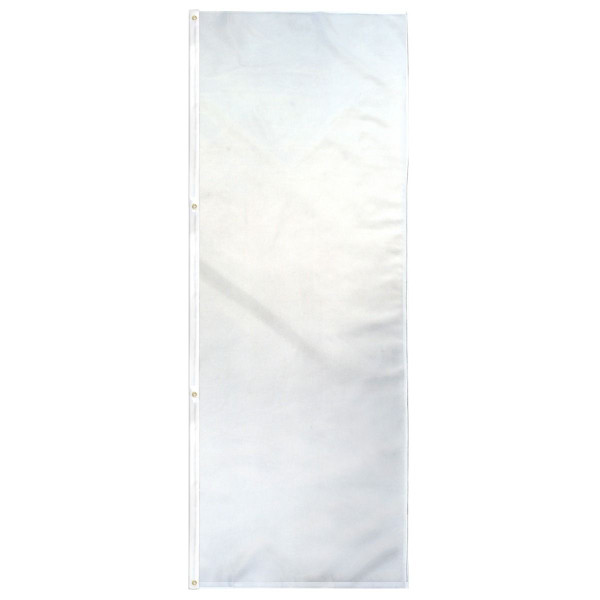 White Solid Color 3x8ft DuraFlag Banner