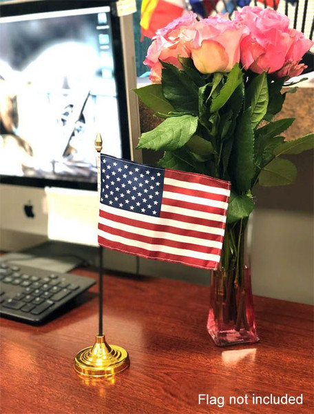 1-Hole Desktop Flag Stand for 4x6 inch flag (Unweighted)