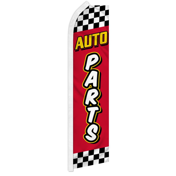 Auto Parts  (Red & Yellow) Super Flag