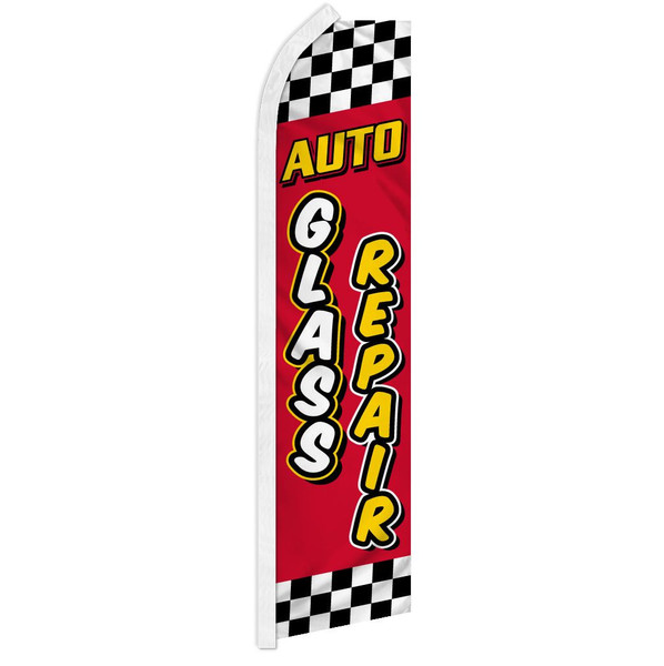 Auto Glass Repair (Red & Yellow) Super Flag