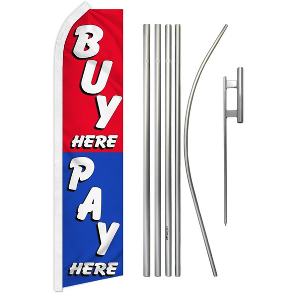Buy Here Pay Here Super Flag & Pole Kit