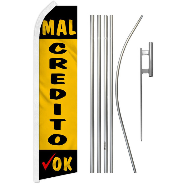 Mal Credito Ok Super Flag & Pole Kit