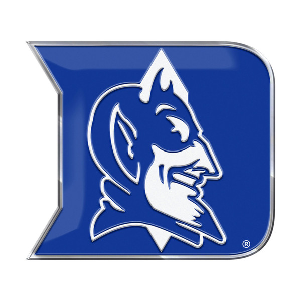 Duke University - Duke Blue Devils Embossed Color Emblem "D & Devil" Logo Blue